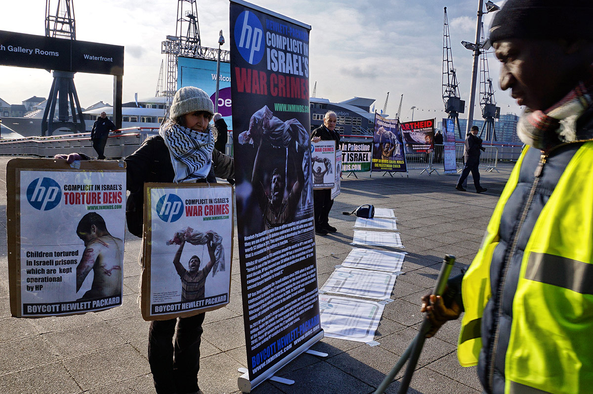 Protest BETT 2015 where HP head of education was invited to speak